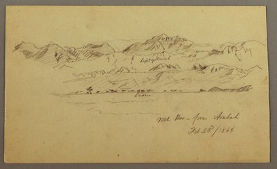 绘图，山峰，1868 年 2 月 22 日 作者 弗雷德里克·埃德温·丘奇