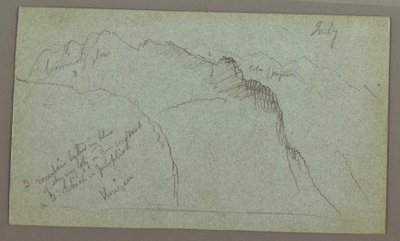 绘图，山峰，可能在 1868 年 7 月 作者 弗雷德里克·埃德温·丘奇