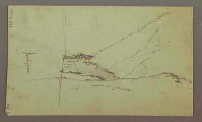 素描，山峰，河流，1868 年 7 月 作者 弗雷德里克·埃德温·丘奇