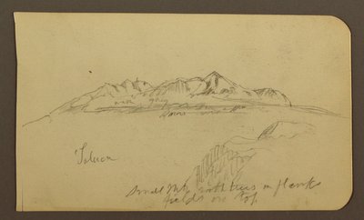 素描，托卢卡山脉；背面：托卢卡山脉，1885 年 1 月 7 日 作者 弗雷德里克·埃德温·丘奇