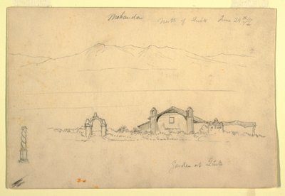 素描，基多（？）北部莫汉达山脉，1857 年 6 月 24 日 作者 弗雷德里克·埃德温·丘奇