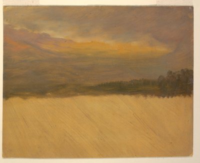 素描，山区风景，1860-70 年 作者 弗雷德里克·埃德温·丘奇