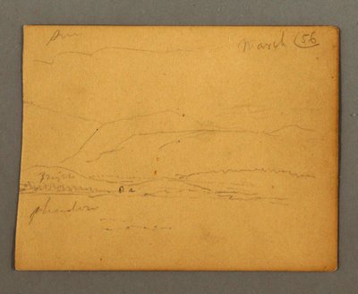 绘画，山，1856 年 3 月 作者 弗雷德里克·埃德温·丘奇