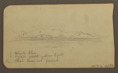 素描，山脉；扉页：山麓与amp；山脉，1885 年 12 月 21 日 作者 弗雷德里克·埃德温·丘奇