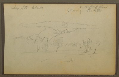 绘画，祭坛山，厄瓜多尔里奥巴马，1853 年 9 月 作者 弗雷德里克·埃德温·丘奇