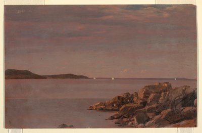 绘画，沙漠岛山，缅因州海岸，1850 年 作者 弗雷德里克·埃德温·丘奇