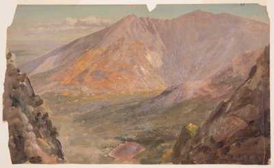 素描，南特纳山的卡塔丁山、大盆地，1877 年 作者 弗雷德里克·埃德温·丘奇