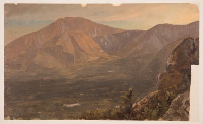 素描，卡塔丁山和特纳，1860-78 年 作者 弗雷德里克·埃德温·丘奇
