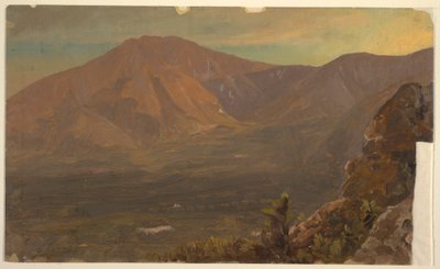 素描，卡塔丁山和特纳，1860-78 年 作者 弗雷德里克·埃德温·丘奇