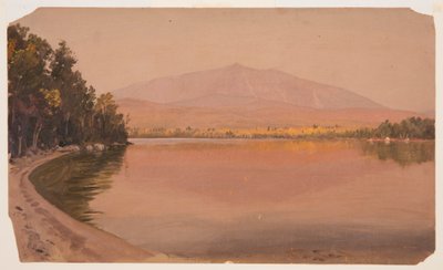 素描，从托格池塘看卡塔丁山，1878 年 作者 弗雷德里克·埃德温·丘奇