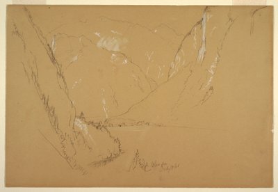 绘图，"上湖"，巴伐利亚贝希特斯加登附近，1868 年 7 月 17 日 作者 弗雷德里克·埃德温·丘奇