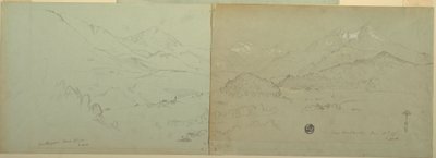 素描，Unter-Schönau 全景，1868 年 作者 弗雷德里克·埃德温·丘奇