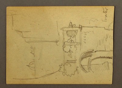 素描，水上皮拉索，可能创作于 1868-69 年 作者 弗雷德里克·埃德温·丘奇