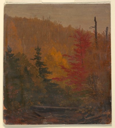 绘画，可能在卡塔丁附近，1865-70 年秋 作者 弗雷德里克·埃德温·丘奇
