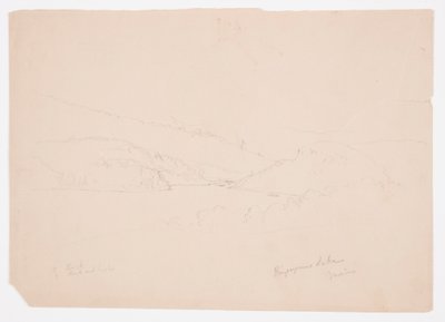 绘图，里波根斯湖，约 1855 年 作者 弗雷德里克·埃德温·丘奇