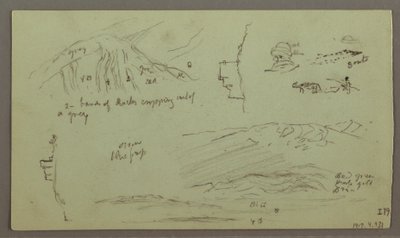 素描，废墟，人物研究，1868 年 4 月 27 日 作者 弗雷德里克·埃德温·丘奇