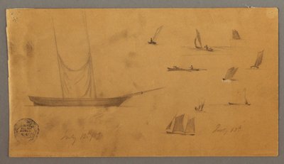 绘画，帆船研究，1859 年 7 月 12-13 日 作者 弗雷德里克·埃德温·丘奇