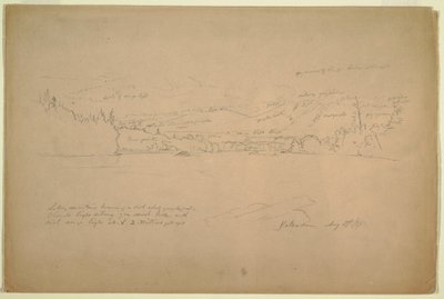 绘图，卡塔丁湖岸和山麓，1856 年 8 月 29 日 作者 弗雷德里克·埃德温·丘奇