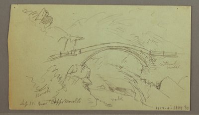 绘图，林中神社，1868 年 9 月 作者 弗雷德里克·埃德温·丘奇