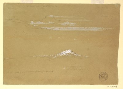 素描，辛乔拉瓜岛，早晨，来自基多太阳神庙，1857 年 6 月 24 日 作者 弗雷德里克·埃德温·丘奇