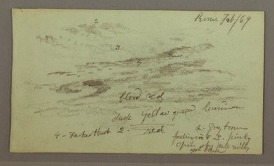 素描，天空研究，1869 年 2 月 1 日 作者 弗雷德里克·埃德温·丘奇