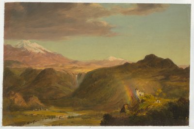 素描，南美风景，1854 年 作者 弗雷德里克·埃德温·丘奇
