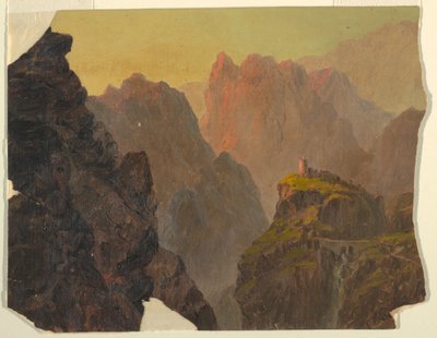 素描，来自想象中的美国南部景观的研究"，1853-55 年 作者 弗雷德里克·埃德温·丘奇