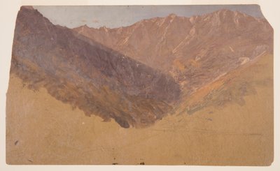 素描，大盆地研究，卡塔丁山，1860-70 年 作者 弗雷德里克·埃德温·丘奇