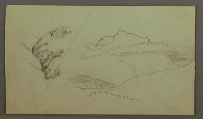素描，云上高峰，狭窄山谷，可能创作于 1868 年 作者 弗雷德里克·埃德温·丘奇