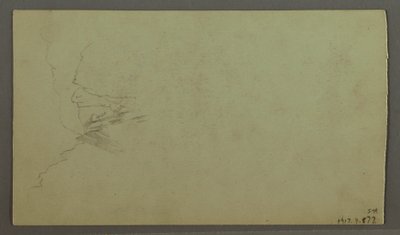 素描，云上高峰，狭窄山谷，可能创作于 1868 年 作者 弗雷德里克·埃德温·丘奇