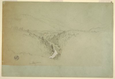 绘画，瓦茨曼山顶，巴伐利亚贝希特斯加登，1868 年 作者 弗雷德里克·埃德温·丘奇