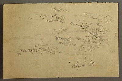 绘画，太阳和云彩，1855 年 4 月 作者 弗雷德里克·埃德温·丘奇
