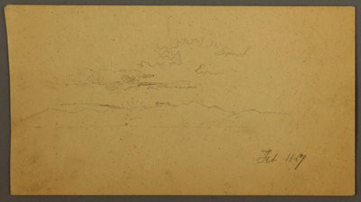 绘画，山后日落，1867 年 2 月 作者 弗雷德里克·埃德温·丘奇