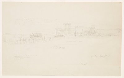 绘画，寺庙，巴勒贝克，1868 年 5 月 6 日 作者 弗雷德里克·埃德温·丘奇