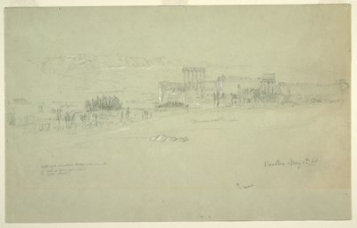 绘画，寺庙，巴勒贝克，1868 年 5 月 6 日 作者 弗雷德里克·埃德温·丘奇