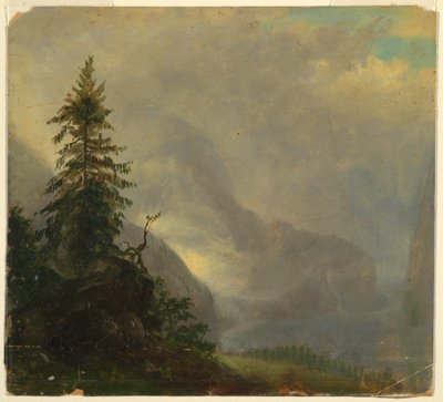 绘画，科尼希湖，巴伐利亚贝希特斯格登附近，1868 年 作者 弗雷德里克·埃德温·丘奇