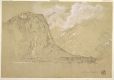 素描，柯尼斯湖和施莱因巴赫瀑布，1868 年 7 月 作者 弗雷德里克·埃德温·丘奇