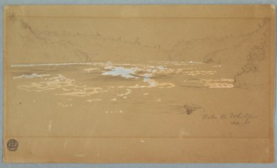 绘画，河流 "漩涡之下"，1858 年 9 月 作者 弗雷德里克·埃德温·丘奇