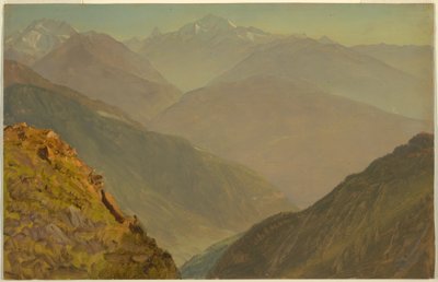 绘画，瓦茨曼和戈尔，贝希特斯格登附近，1868 年 作者 弗雷德里克·埃德温·丘奇