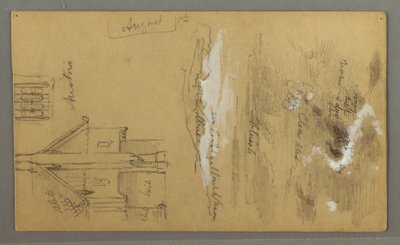 绘图，木屋，奥地利天空，1868 年 8 月 1 日 作者 弗雷德里克·埃德温·丘奇