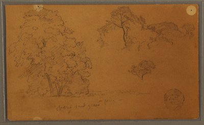 绘画，树木，1857 年 作者 弗雷德里克·埃德温·丘奇