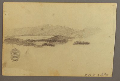 绘画，树木，1844 年 7 月 作者 弗雷德里克·埃德温·丘奇