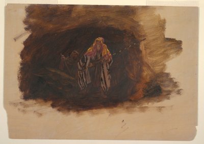 素描，两个贝都因人，1874 年 作者 弗雷德里克·埃德温·丘奇