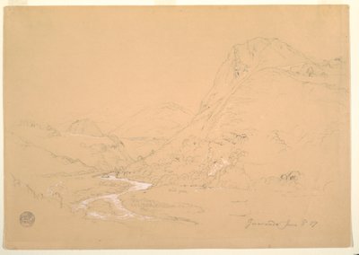 绘图，瓜兰达附近的山谷，1857 年 6 月 3 日 作者 弗雷德里克·埃德温·丘奇