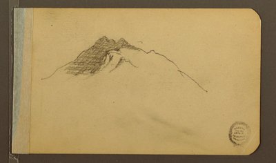 素描，山谷；背面：山峰，1889 年 作者 弗雷德里克·埃德温·丘奇