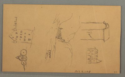 素描，来自瓦莱的山谷，可能创作于 1868 年 作者 弗雷德里克·埃德温·丘奇