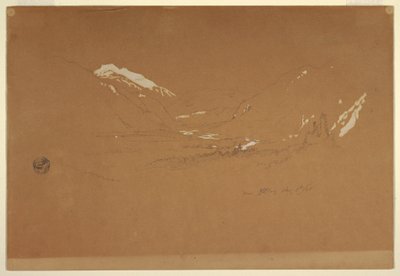绘图，奥地利 "戈林附近 "的山谷，1868 年 8 月 5 日 作者 弗雷德里克·埃德温·丘奇