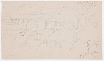 绘图，也门山谷，1868 年 2 月 20 日 作者 弗雷德里克·埃德温·丘奇