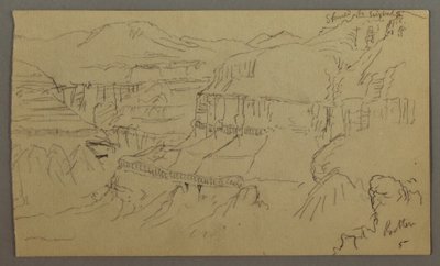 绘图，也门山谷，1868 年 2 月 20 日 作者 弗雷德里克·埃德温·丘奇