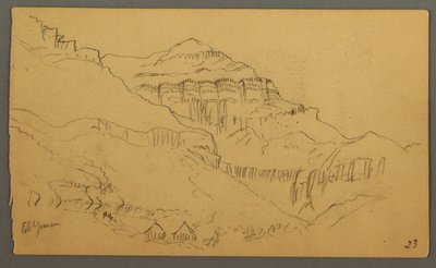 绘图，Valleyside，1869 年 2 月？ 作者 弗雷德里克·埃德温·丘奇